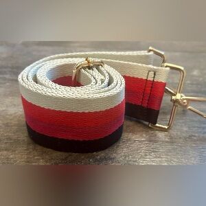 ❤️ ADJUSTABLE GUITAR STRAP FOR
CROSSBODY PURSE,  PINK MULTI STRIPED